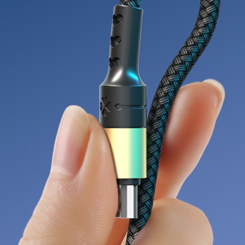 1m/2m/3m/5m Strong USB to Type C Data Cable with Long Length Nylon Braided Synchronous Charging Data Transmission