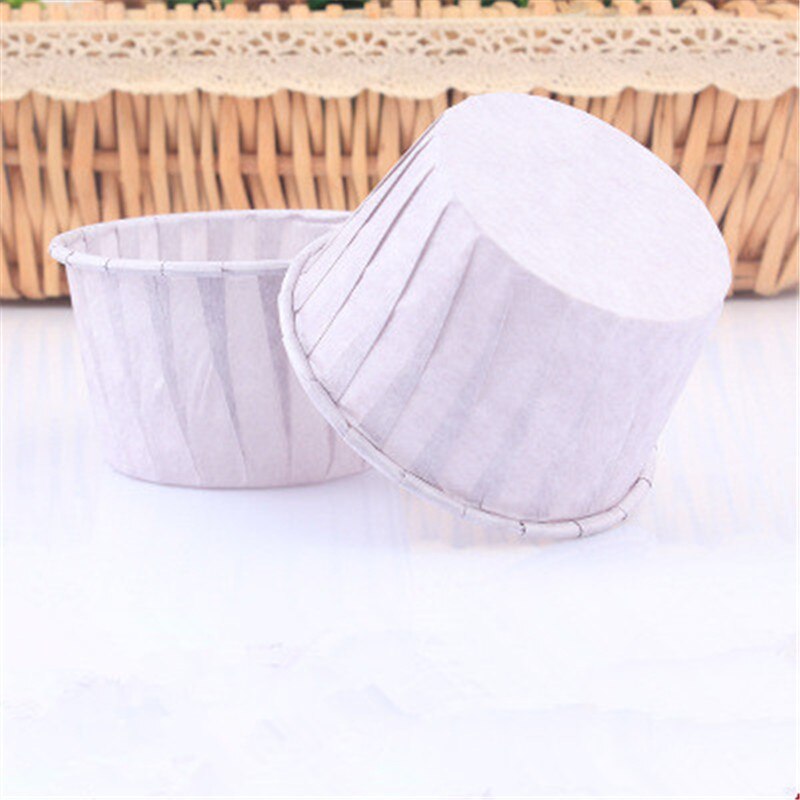 50 Uds. De papel para pastelitos, magdalenas moradas, cupcakes, bandeja para hornear, Caissette, pastelería, pastel de herramienta de decoración, papel para envolver: Gris oscuro