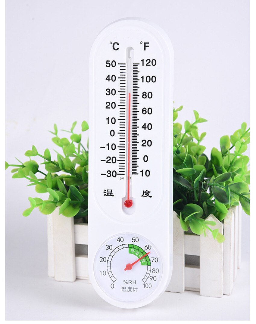 Thermometer binnen met vochtigheidswand verticale thermometer / hygrometer, temperatuurmonitor voor huis tuin buiten kantoor
