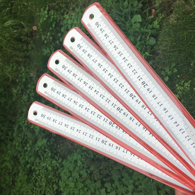 3pcs Back to shcool Long Drawing ruller aluminium ruler Stationery tool 15/20/30cm 6/8/12inch Nice for students