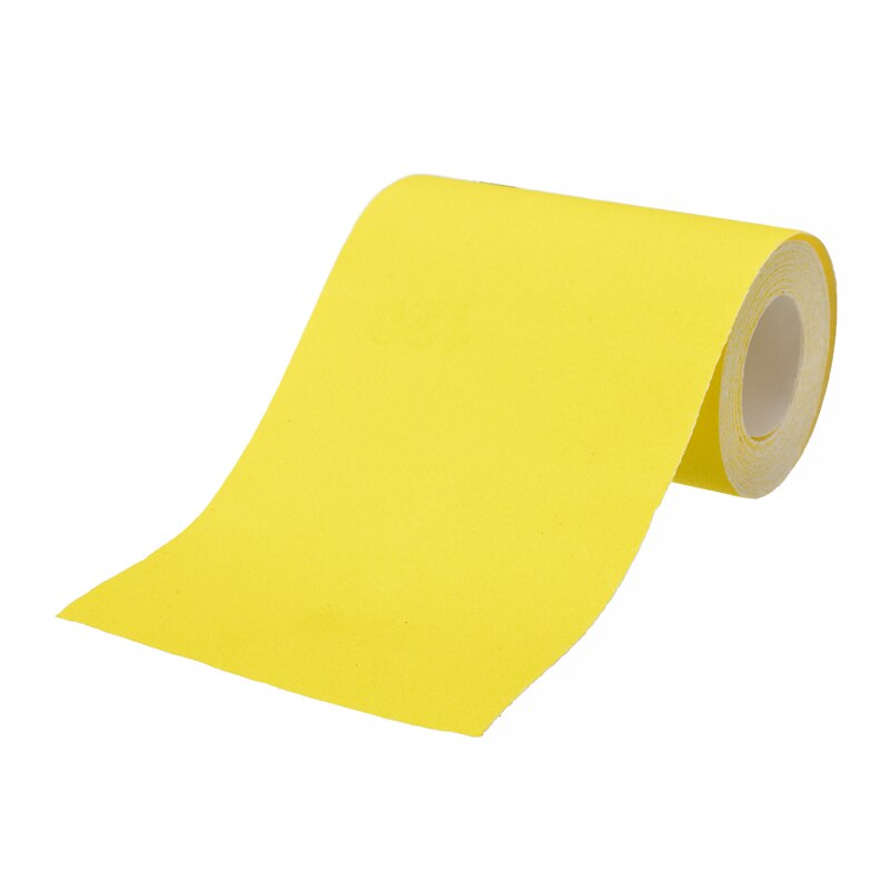 5M Grit 120 Fast Sandpaper Polishing 1pc Yellow Aluminium Oxide Sanding Paper Roll Woodwork Metalwork Hand Grinding Tool