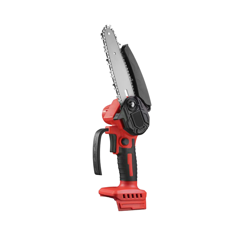 Mini motorsåg 4/6- tum sladdlös träbearbetning handhållen trädgårdssåg skärande elverktyg passar dewalt/milwaukee 18v batteri: Ljusgul