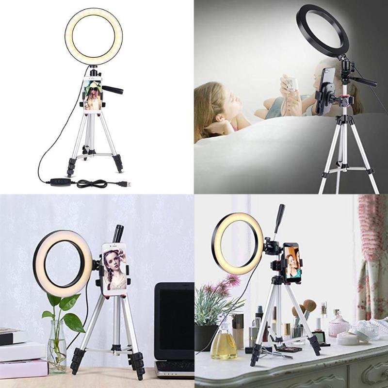 7.9 inch Studio Phone Video LED Ring Light Dimmable Fill-in Light+Tripod