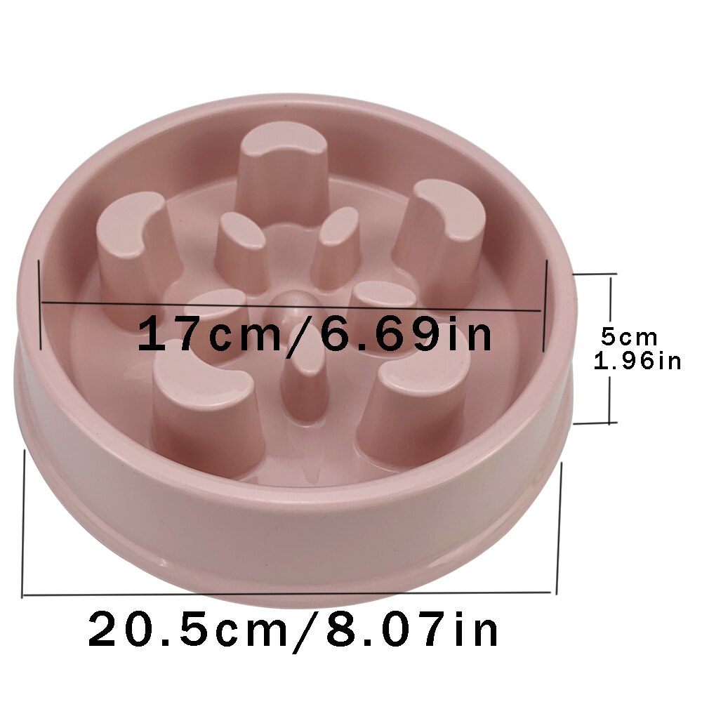 Draagbare voerbak voor honden, voerbak voor puppy's, voerbak voor langzaam eten, voerbak voor katten, hondenbenodigdheden van plastic