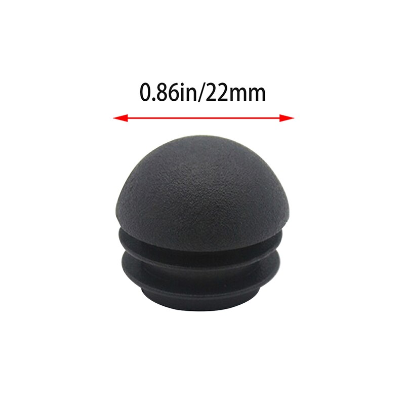 Furniture Steel Pipe Round Rubber Plug Spherical Head Round Plastic Plug End 16-25mm Chair Foot Cover Furniture Accessories: 22mm 12pcs