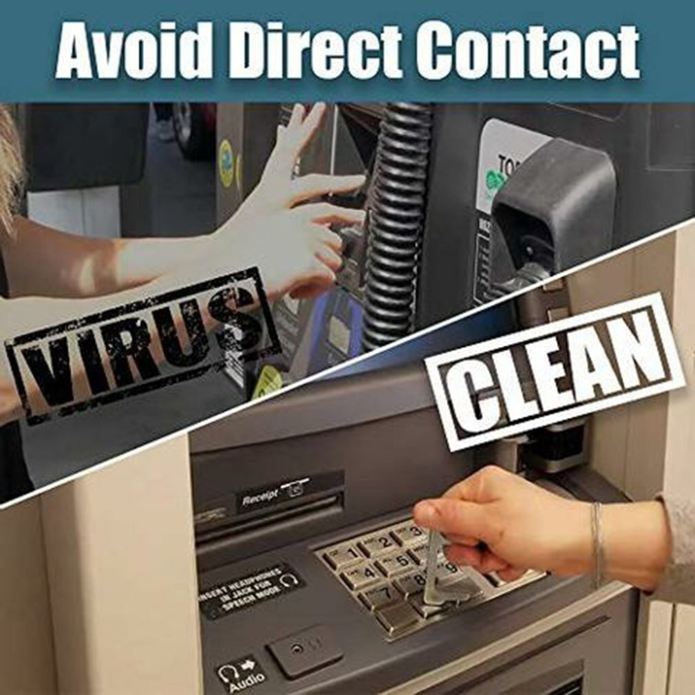 Key Door Opener Elevator Press Handle Key Safe Keychain Zero-touch Key Press Key Ring For Elevator Artifact