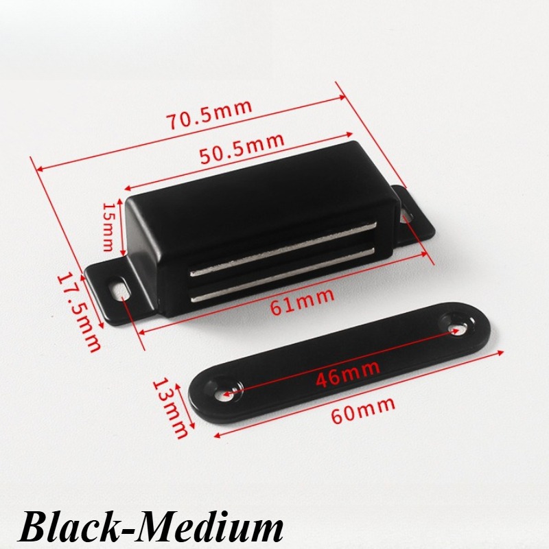 1 stk. magnetlås til køkkenskabslåger i rustfrit stål til tv-bord, skab og andre møbler, skuffedør: Bronze