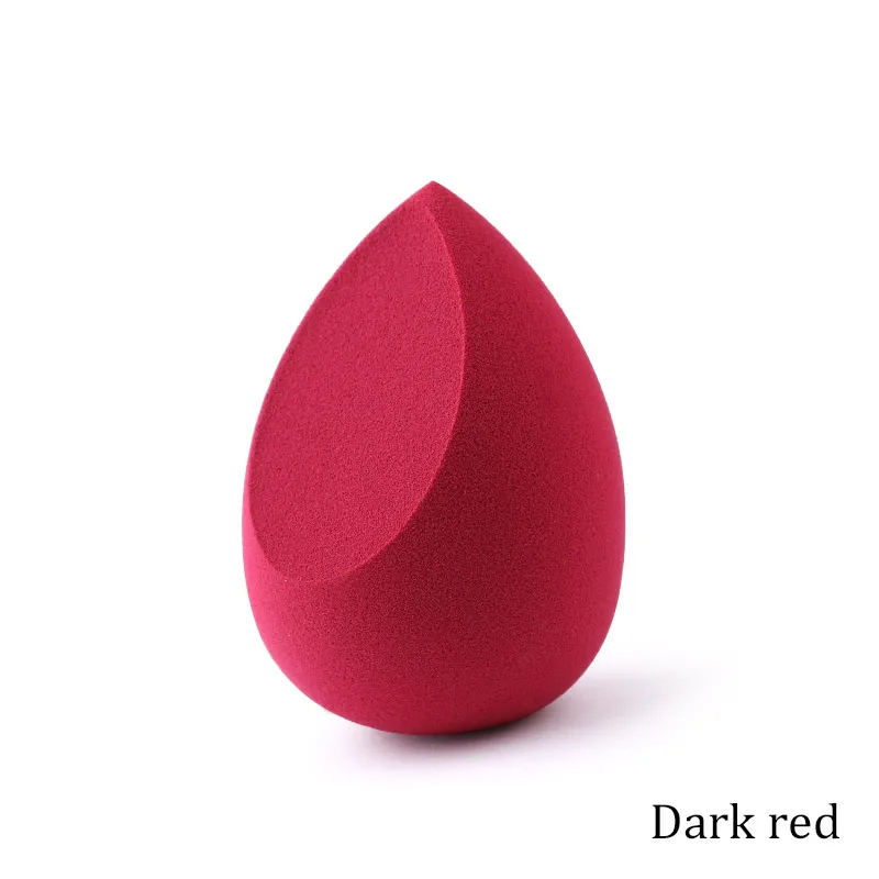 Esponja de maquillaje veteado con forma de gota de agua, esponjas correctoras para base, polvo mezclado húmedo seco, esponja cosmética, accesorios de maquillaje: Naranja