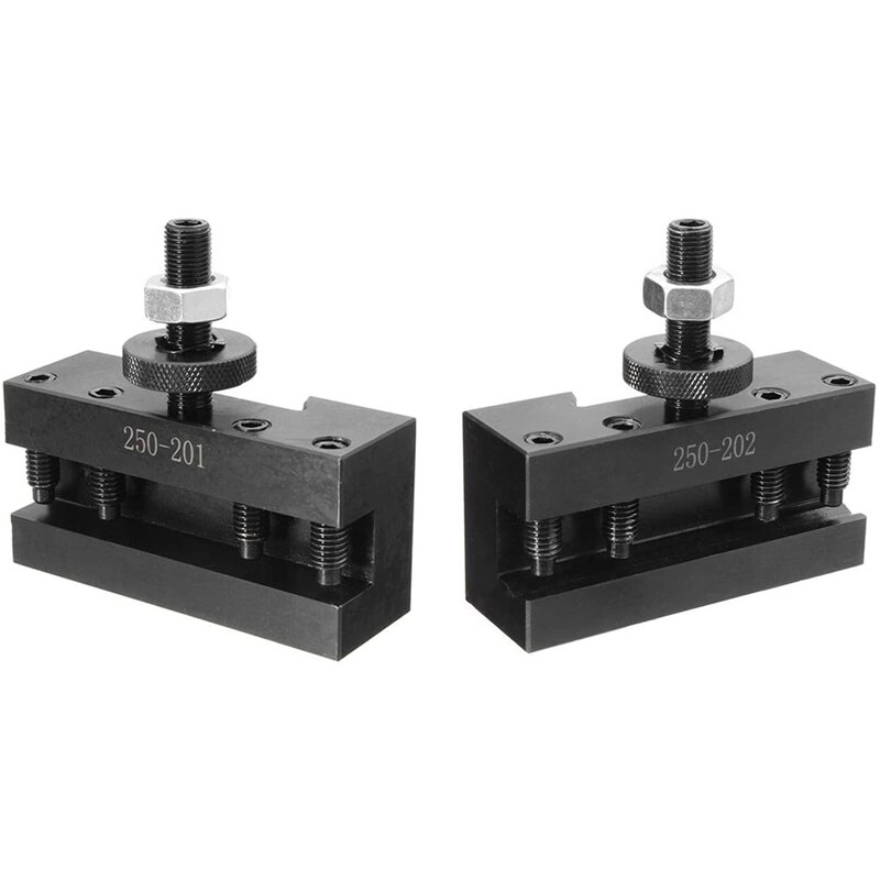 2 stk hurtigskift cnc dreiebenk verktøy stolpe dreie vendt holder holder til dreiebenk verktøy -250-201 &amp; 250-202