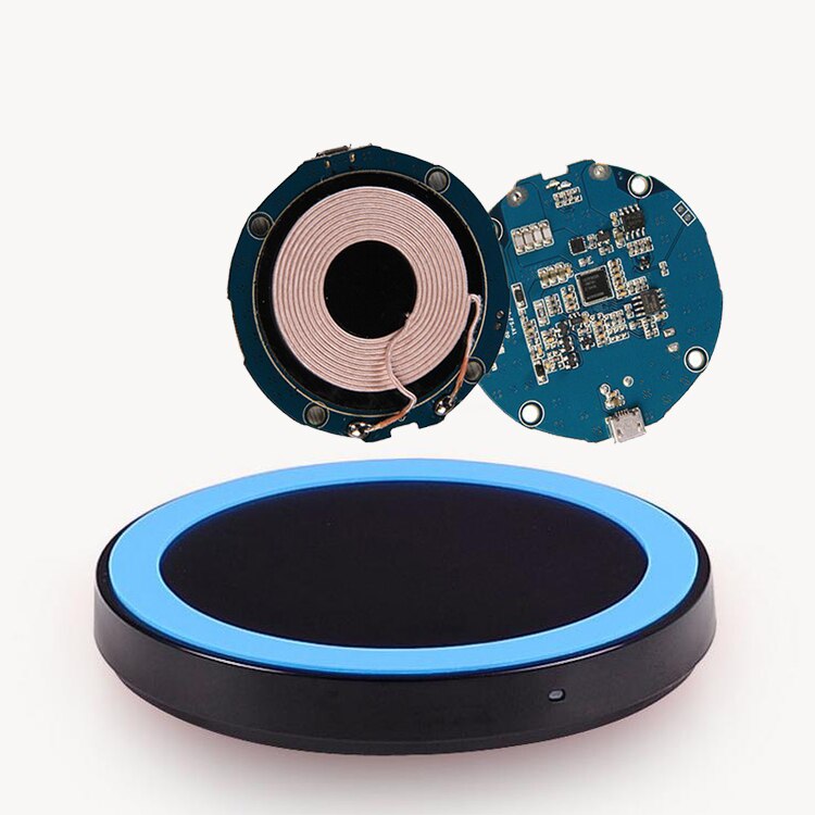 Bilmåtte qi trådløs opladning til android iphone samsung type-c telefon lynoplader launcher 5v/1a overtemperaturbeskyttelse