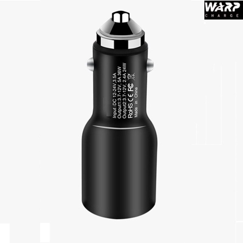 Warp Dash Ladung Usb Auto Ladegerät für OnePlus 7T Pro 6T OnePlus 7pro Original Metall Dual Usb Auto ladegerät Schnell Auto Lade: Charger Only
