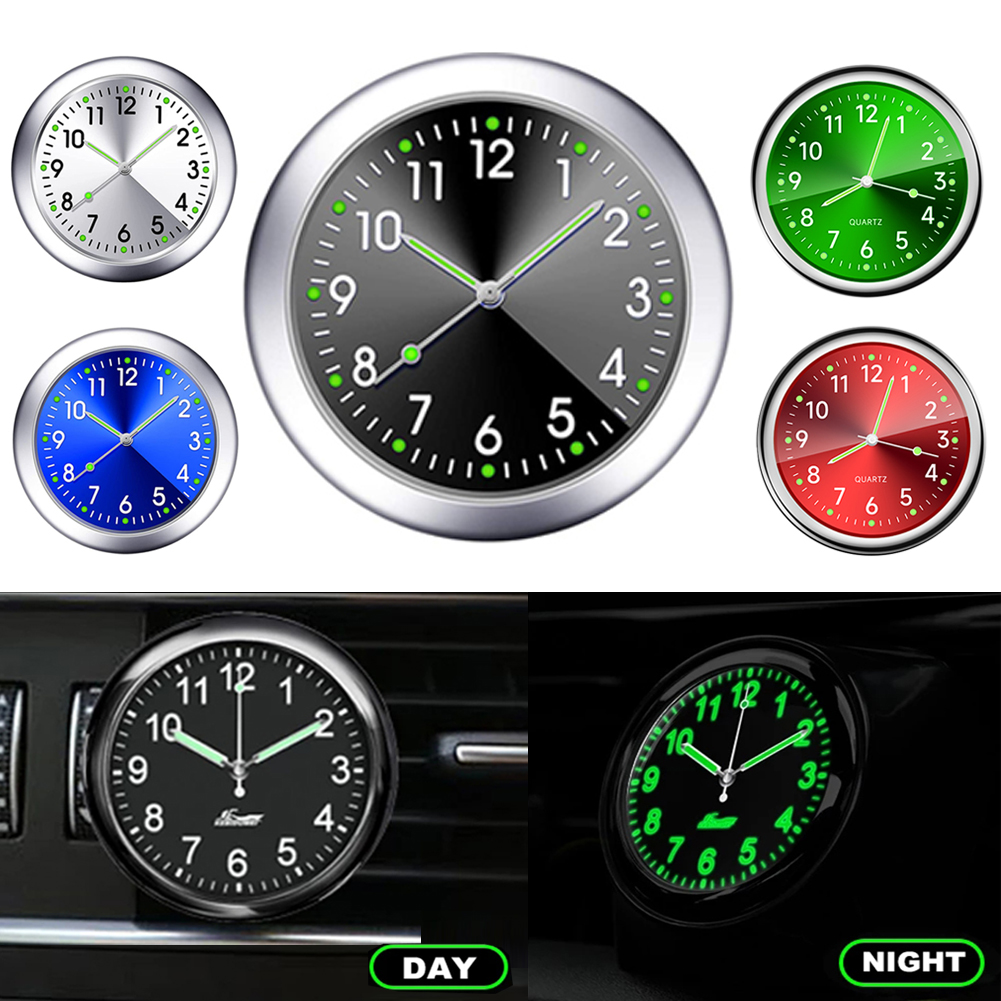 Mini reloj luminoso para coche, reloj electrónico resistente al agua, reloj de cuarzo, reloj para bicicleta y motocicleta, reloj para salpicadero automático de 40MM