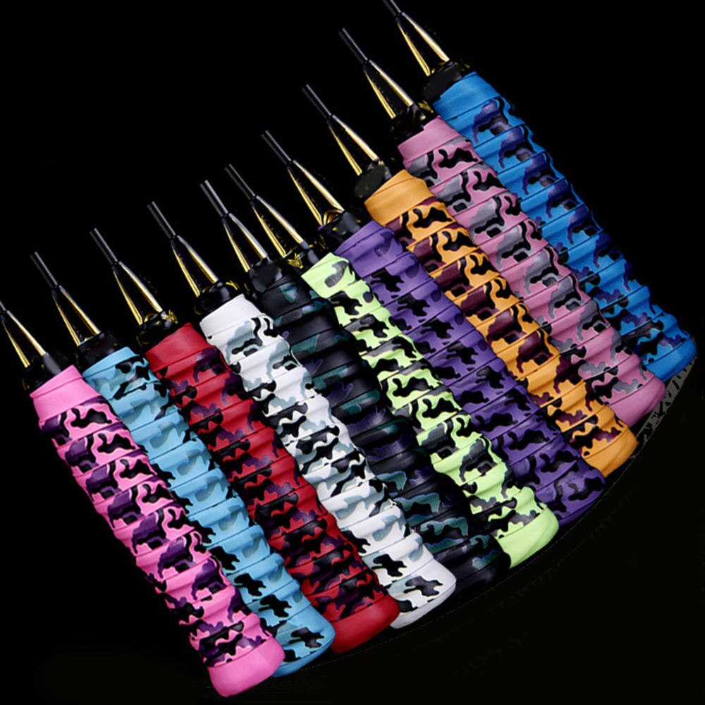 5 stk camouflage print anti-slip badminton grip bælte tennis overgrip over grip svedbånd til ketcher squash