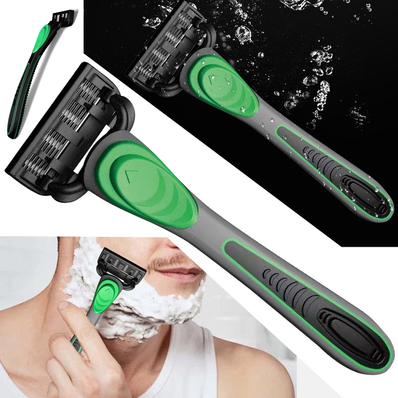 Manual Razor For Men 7-Layer Blade Shaving Knife with Replaceable Blades No Skin Damage Blades Shaver Hair Removal Knife
