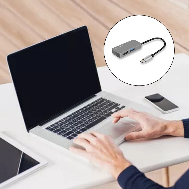 Ultra-schnelle USB C Docking Bahnhof 3-in-1 Typ C zu USB3.0 + USB2.0 + PD Ladung 5Gbps Mehrere Daten Transfer Hub Splitter