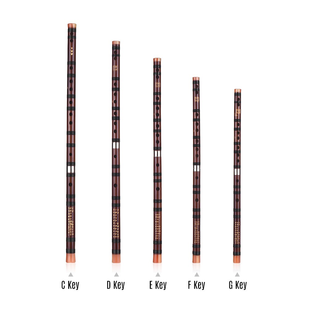 C/ d/ e/ f/ g nøkkel kinesisk tradisjonelt instrument dizi bitter bambusfløyte med kinesisk knute for nybegynnere