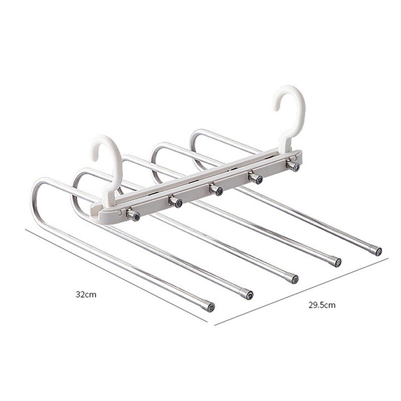 5 szczebel wieszaki na ubrania szafa organizator wielofunkcyjne spodnie spodnie wieszak stojak ze stali nierdzewnej na ubrania organizador