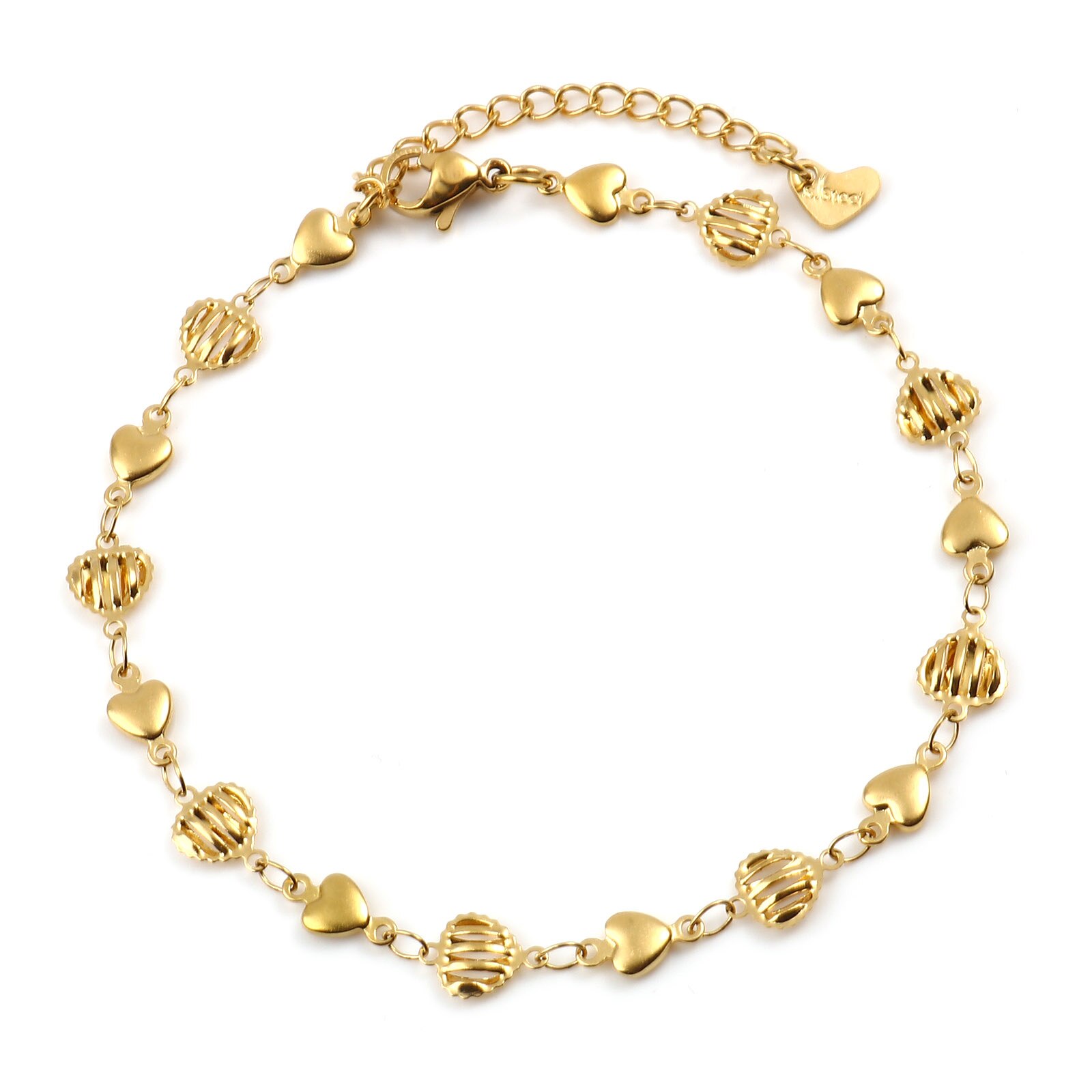 Tobillera de estrella de acero inoxidable para mujer, joyería para el pie, cadena chapada en oro, pulsera, accesorios de de cumpleaños: 07
