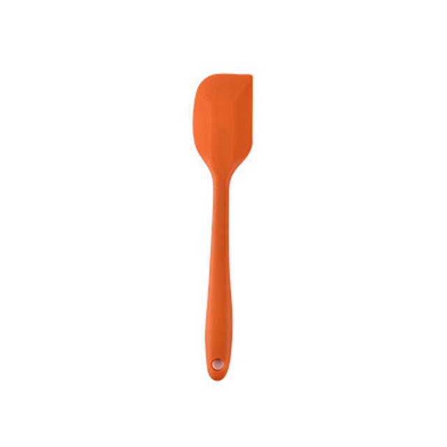 Spatule en Silicone résistant à la chaleur, antiadhésif, outil de pâtisserie, couteau à beurre, grattoir, outil de gâteau réutilisable, accessoires de cuisine: B-Orange
