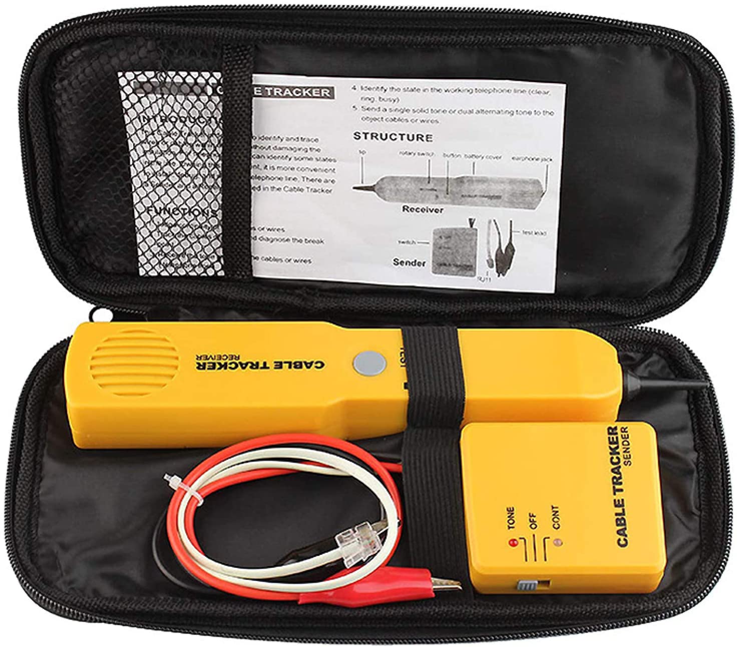 Network Testing Tools Cable Testing Probe Kit Electrical Wire Circuit Tester,Cable Signal Locator Tester Test Circuit with Tone