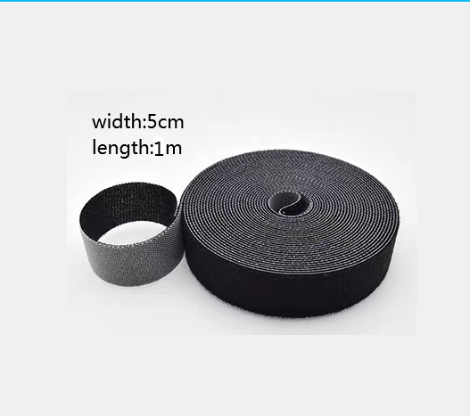 5m diy plast nylon kabelbindare manager lindare kabelklämmor kardborreband band trådrem förseglar kontor skrivbordshantering: 5 cmx 1m svart