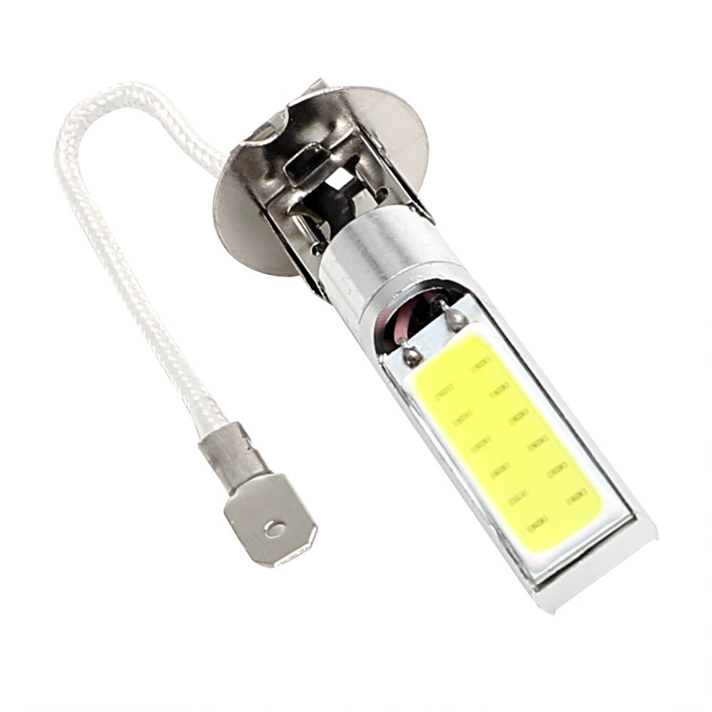 Leepee 1 Paar Led H3 Koplamp Auto Rijden Lamp Super Heldere Wit Cob Led Auto Koplamp Head Light Lamp Auto mistlamp