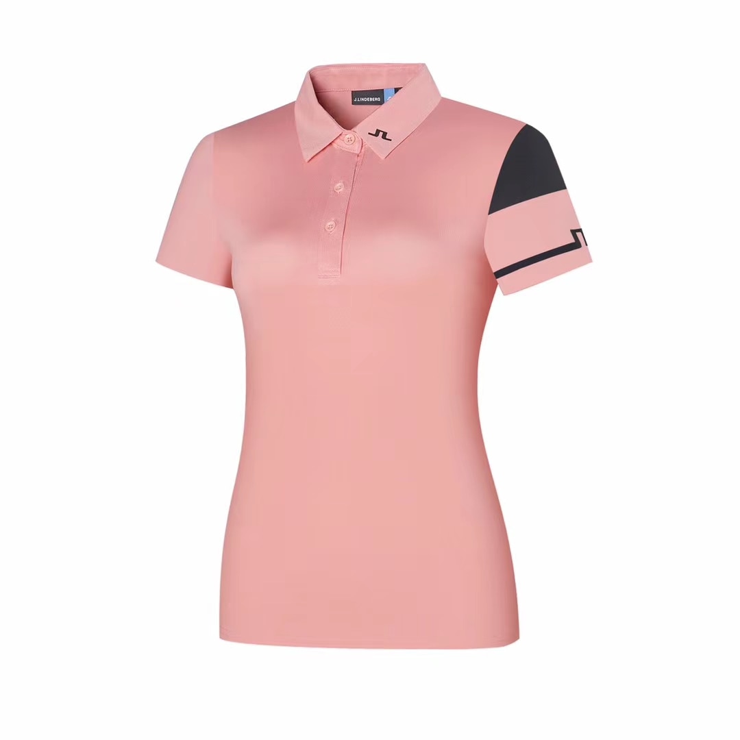 Camisa de golf de manga corta para mujer, ropa de verano ajustada, cómoda y transpirable, 3 colores: Naranja / M