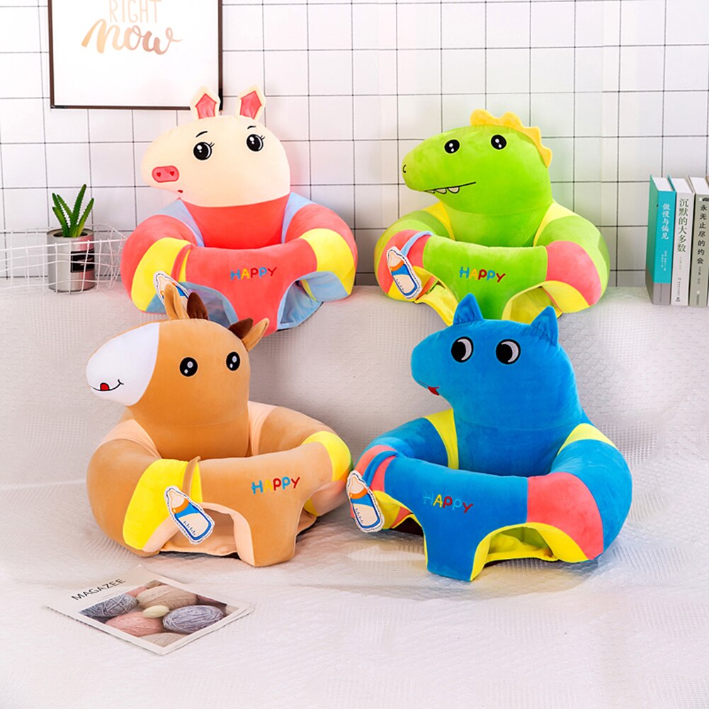 Baby Seat Safety Learning To Sit Classic Texture Sofa Skin-friendly Multi-functional Lovely Cute Soft Toy Dining Chair