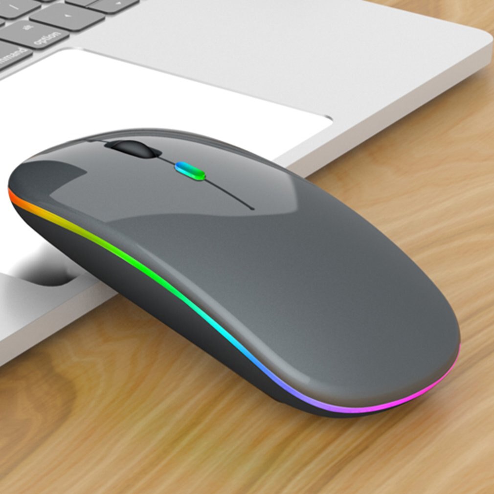 Wireless Mouse RGB Bluetooth-compatible Computer Mouse Silent Rechargeable Ergonomic Mause With LED Backlit USB Optical Mice