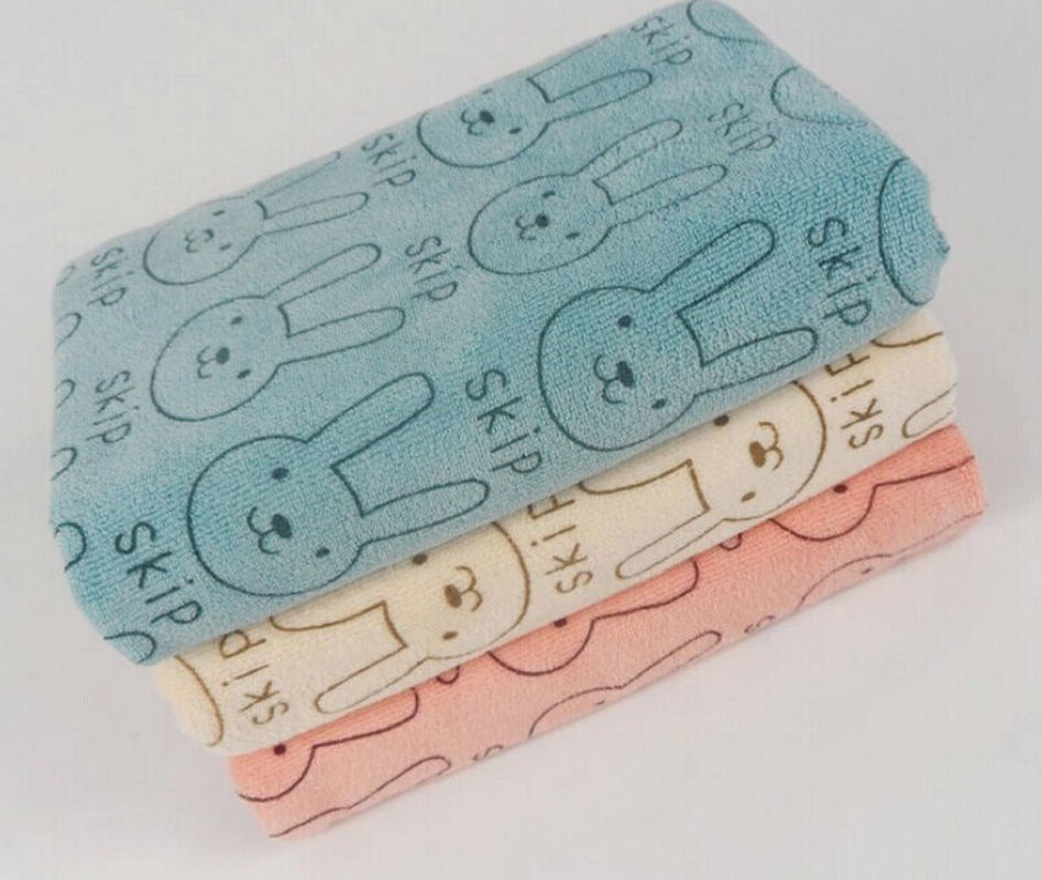 Belle lapin doux microfibre bébé infantile serviette de bain -né absorbant séchage gant de toilette tissu d'alimentation Toalha