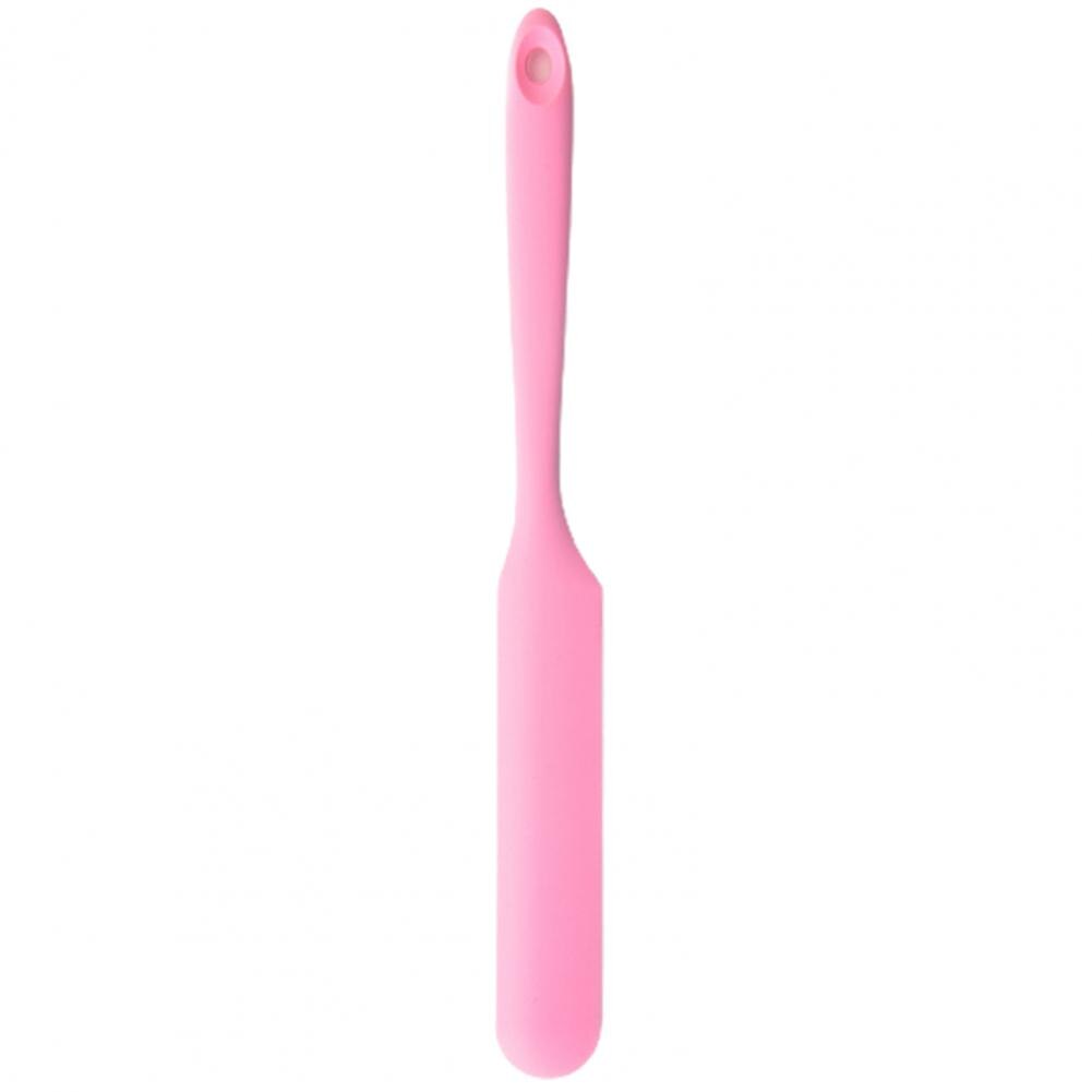 1 PCS Non-Stick Long Handle Spatula Silicone Easy to Hold Multifunction Baking Fruit Sauce Spatula Kitchen Utensil Accessories: Pink