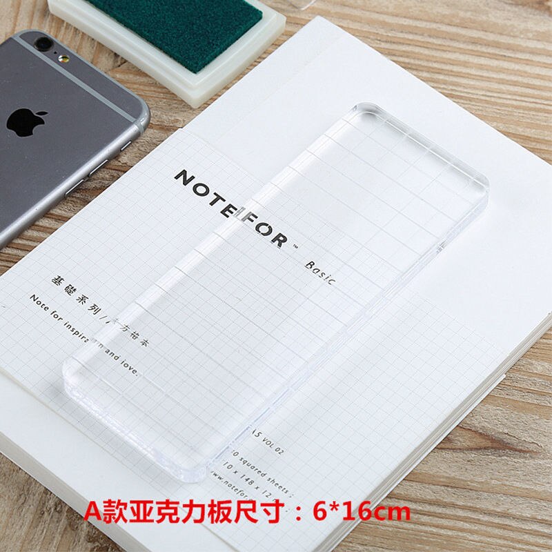 High Transparency Acrylic Block for DIY Transparent Seal Stamp Block handle for DIY Scrapbooking Clear Photo Album Decorative