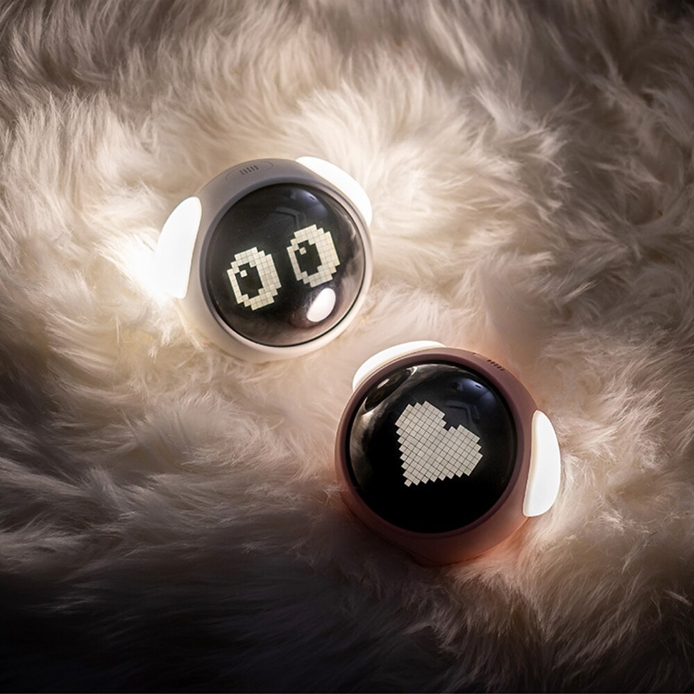Xiaomi-reloj despertador multifuncional con USB para niños y adultos, luz nocturna con Control de voz, Kawaii, para mesita de noche, para escritorio