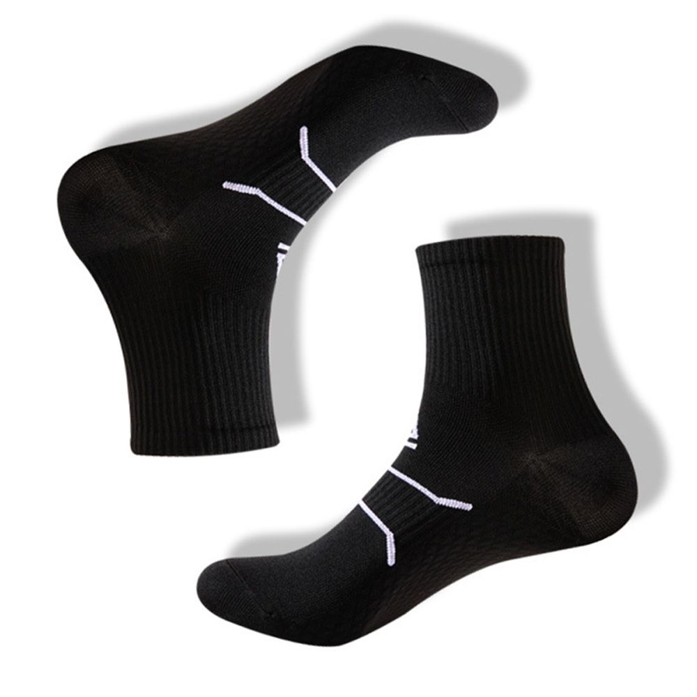 1Pair Middle Tube Socks Cycling Socks Sport Socks Bike Socks Boat Sock Athletic Cycling Socks Travel Socks Sports Supplies: black men
