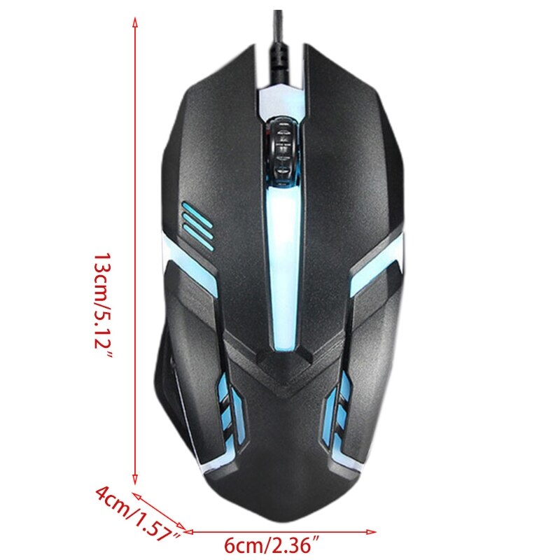 Ergonomic Wired Gaming Mouse Button LED 2000 DPI USB Computer Mouse With Backlig