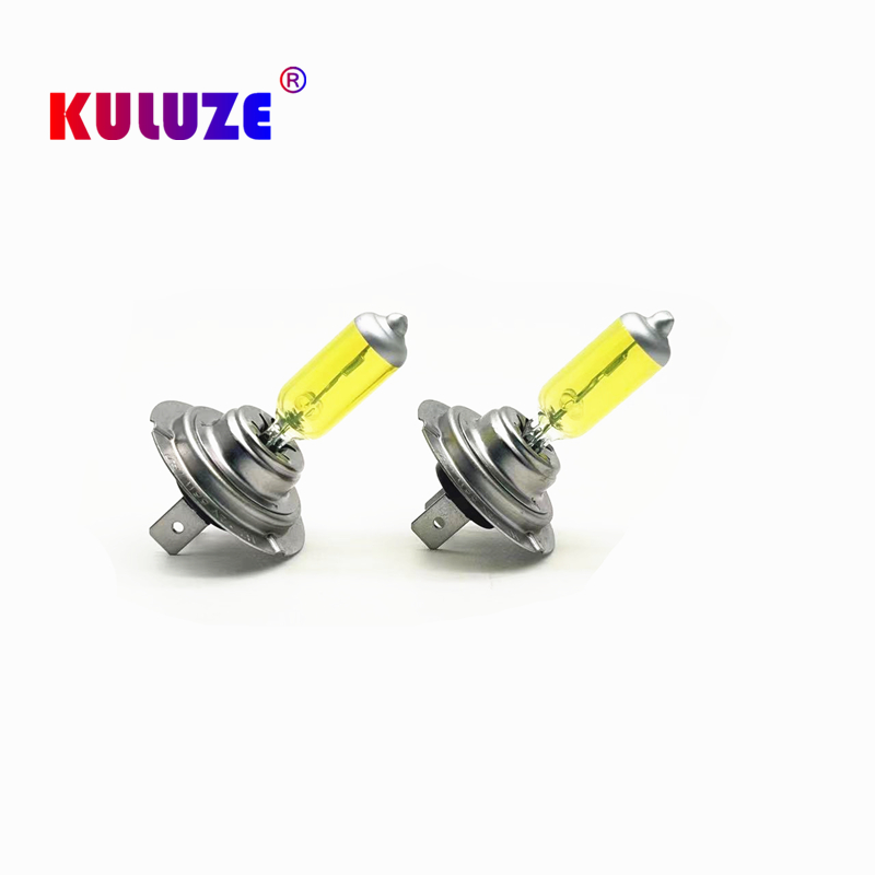 Halogeenlamp H7 Geel 12V 55W 3000K Kwartsglas Xenon Autokoplamp Autolamp 2 STUKS