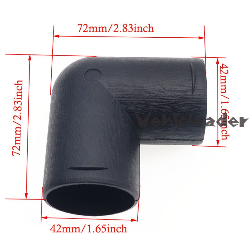 42/75/90mm Air Vent Ducting Pipe 90°Elbow Pipe Outlet Exhaust Connectors Joiner For Eberspaecher Webasto Diesel Parking Heater: 42mm
