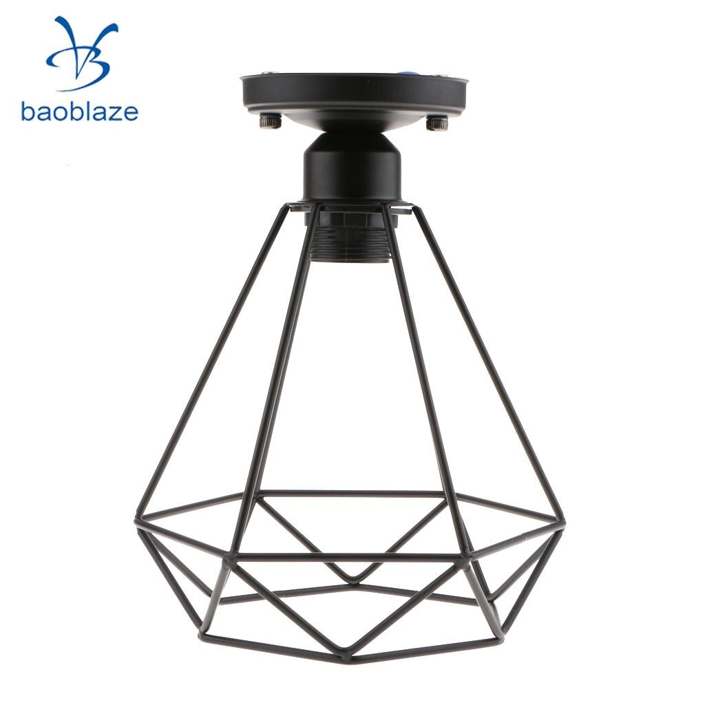2 stk retro wire diamant pendel loftslampe bur lampe skærm lounge belysning 110-220v til entre terrasse stue soveværelse