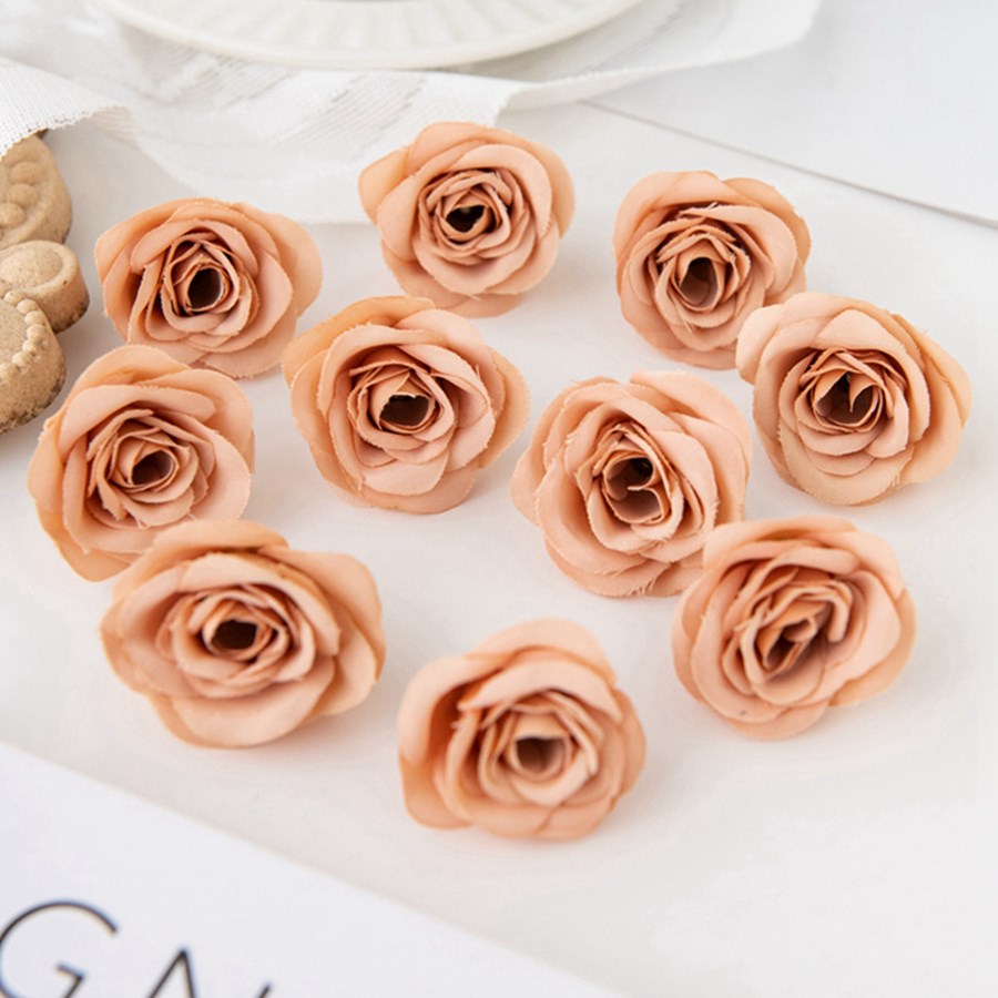 10 Stuks Zijde Kunstbloemen Rozen Hoofden Kerst Tuin Bogen Winkelcentrum Bruiloft Boeket Decoratie Diy Bloem Vaas Accessoire: WHITE