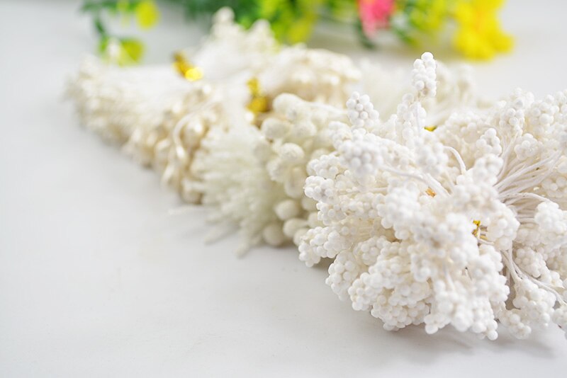 540pcs Verschillende Kunstmatige bloem meeldraden Parel Dubbele Heads Bloem Meeldraden Stamper