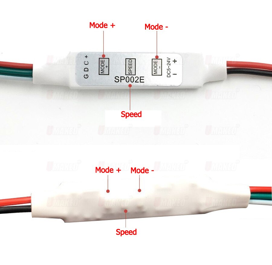 Mini Pixel Led Controller WS2812B WS2811 WS2812 Pixel Led Strip Licht 3 Sleutels/4Keys Dc 5-24V