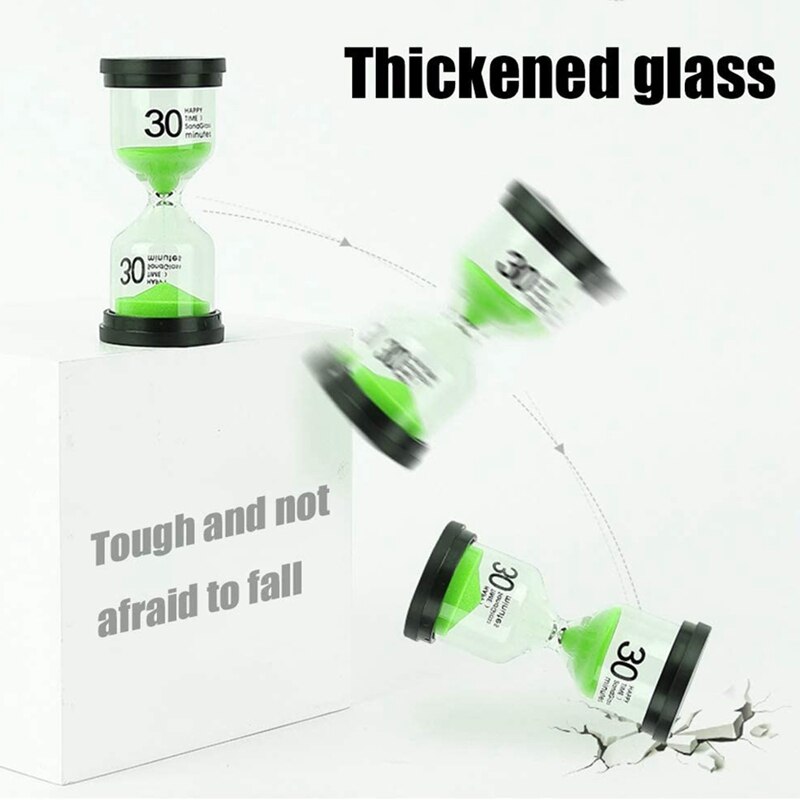 Sand Timer,6 Pieces Hourglass Sandglass Timer 1Min / ins / 5Mins / 10Mins / 15Mins / 30Mins for Games Classroom Home