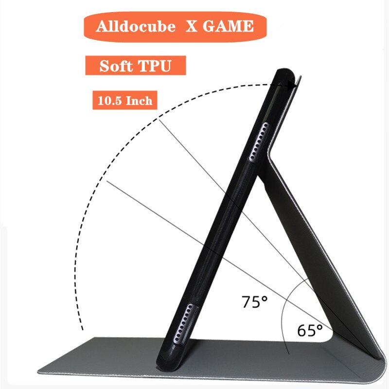 Newest Case Cover for Alldocube X GAME 10.5 Inch Tablet Pc Stand Pu Leather Case for X GAME + Film