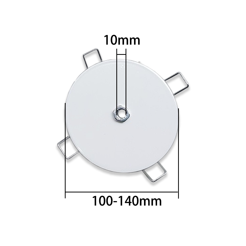2Pcs Circular Lamp Holder 100-140mm Ceiling Mounted To Concealed Pendant Chassis Accessory 10mm Inner Hole Cover Spring Lamp