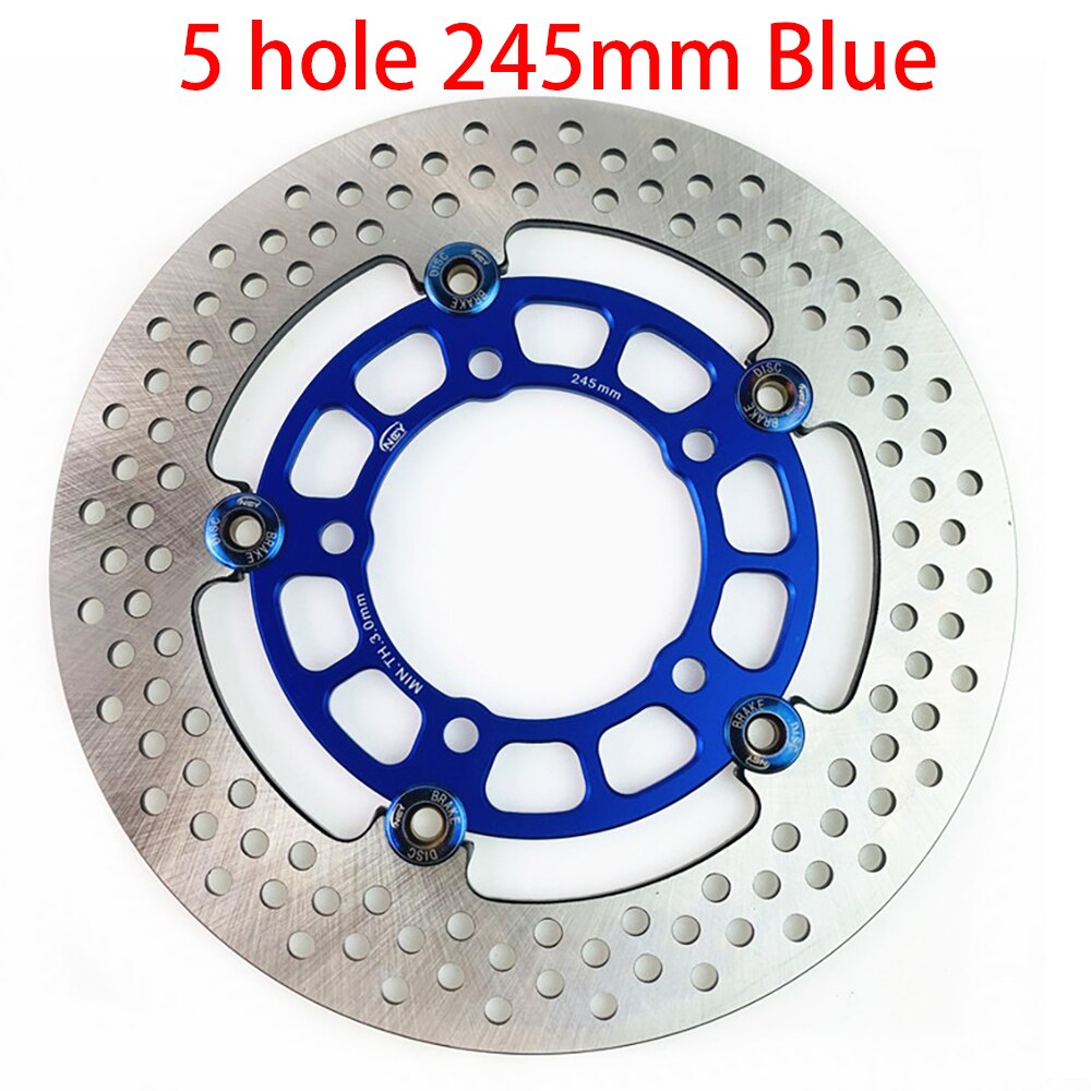 Universal Aluminum alloy Floating discs motorcycle brake disc Outside diameter 200mm/220mm/245mm/260mm Rapid cooling brake pads: Blue 245mm