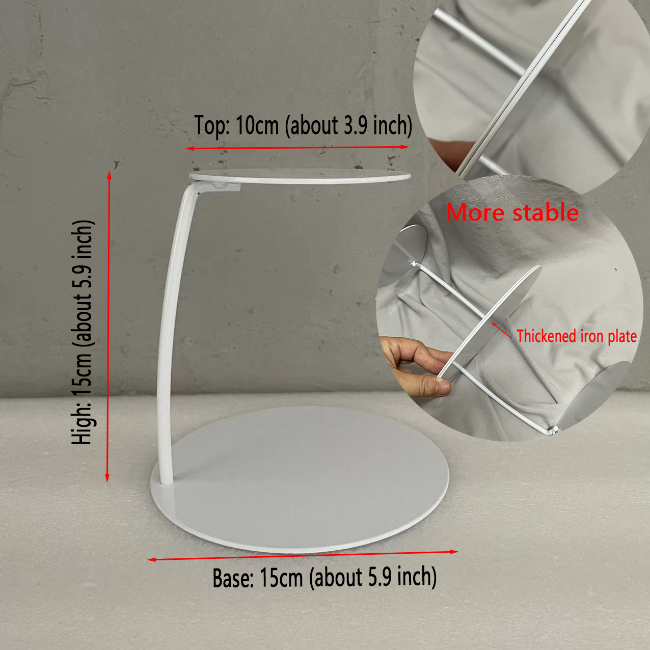 Metal Wedding Birthday Tier Cake Stand Floating Cake Separator Small Cute Party Cake Display Stand: Red