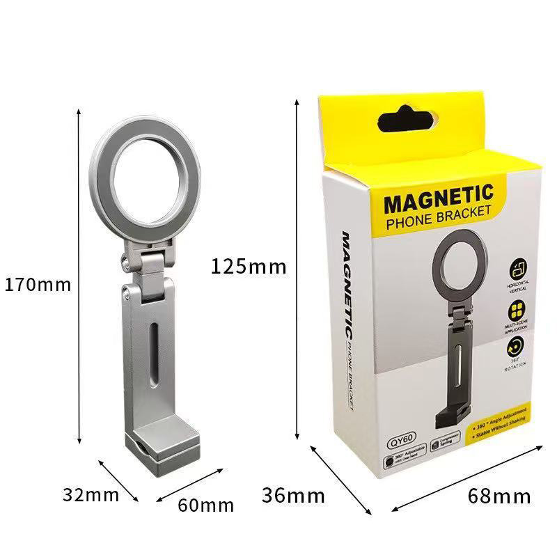 Magnetic Airplane Phone Holder Universal Travel Desk Cell Phone Mount Stand Foldable 360° Rotation Selfie Stick Phone Support