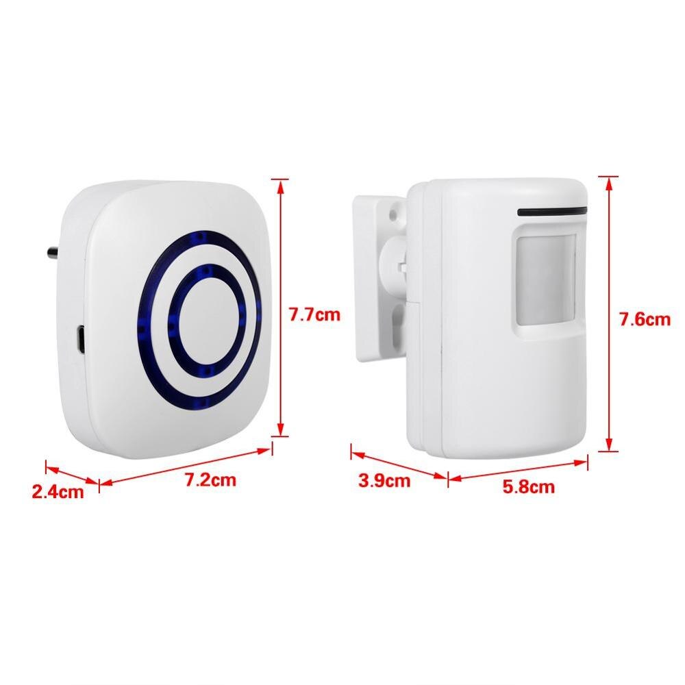 Eu Plug Smart Deurbel Motion Sensor Draadloze Deurbel Alert Secure System Alarm Deurbellen Voor Oprit Patrol Garage