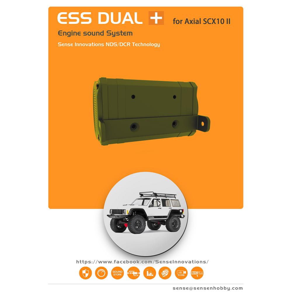 Rc Auto Gevoel Ess-Een Ess-Dual 2 Luidsprekers Motor Geluid Simulator Voor Axiale SCX10 Ii Wraith TRX-4 TRX4