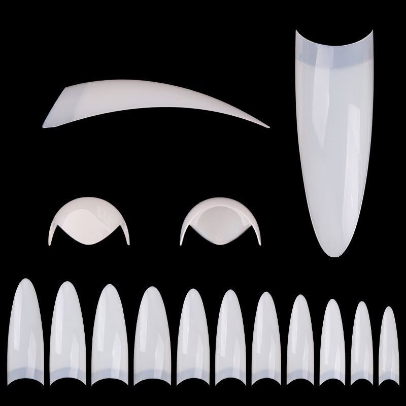 32/500/600 stuks / set acryl nepnagels oefennagelcapsules kunstnagels zachte gel volledige dekking nageltips manicure tools